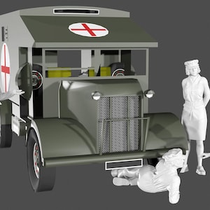 WWII British Auxiliary Territorial Service ATS Mechanics - 5 Figure Set