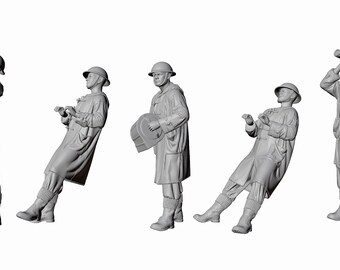 thumbnail image 2 of 3DJson WWII Royal Navy Oerlikon Crew – 5 Figure Set, Unpainted Resin Miniatures 2 of 6