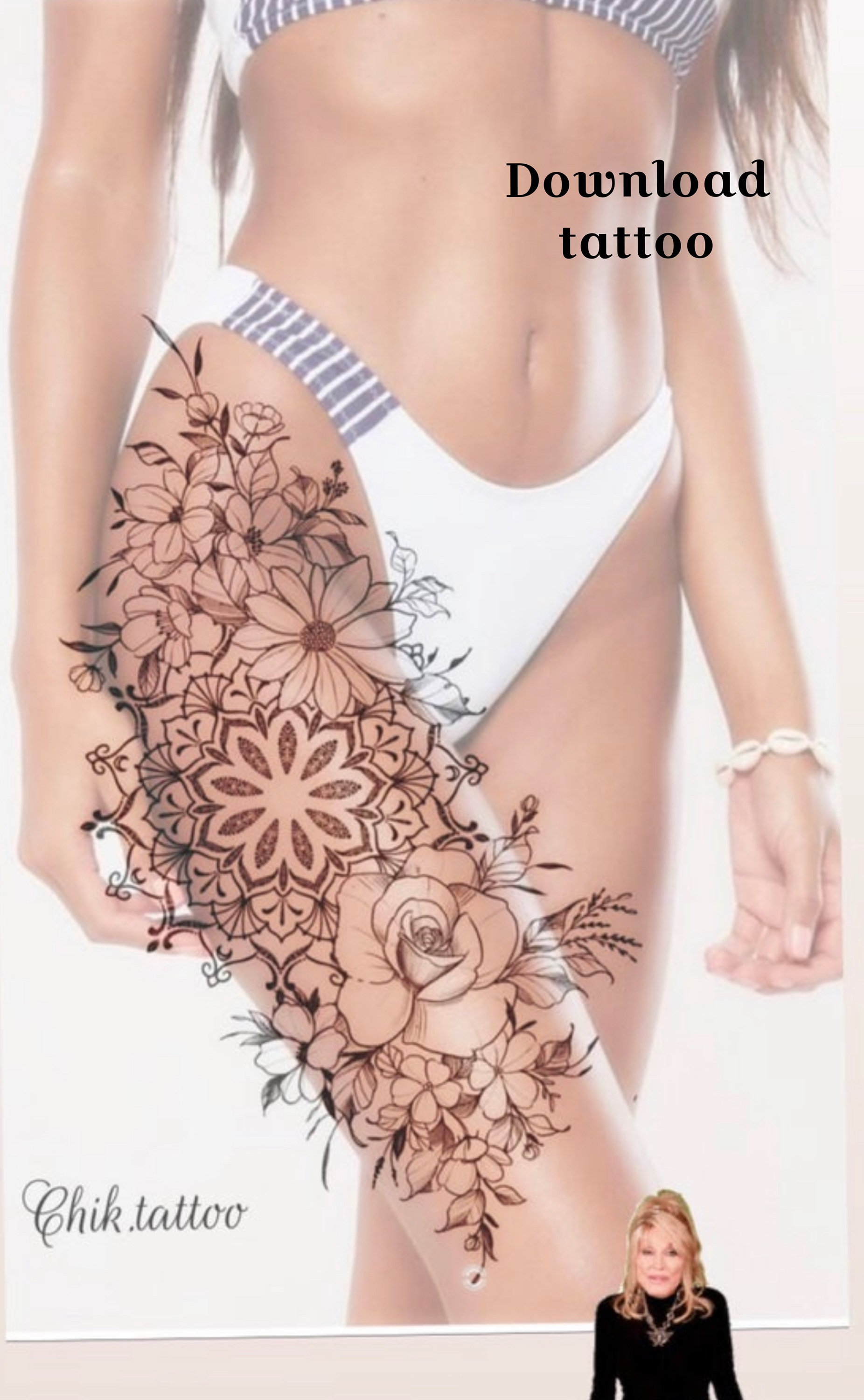 Beautiful Inner Thigh Tattoos for Women