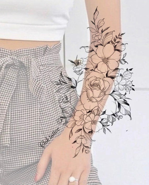 Flower Forearm Tattoo - The Order Custom Tattoos - The Order Custom Tattoos