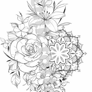 mandala flower design for female tattoo