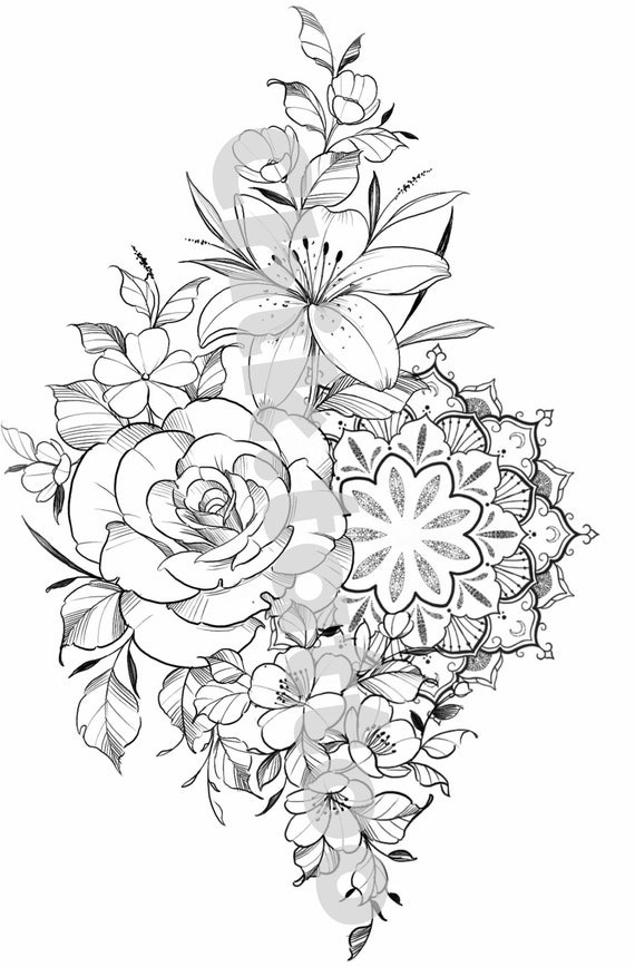 62,400+ Mandala Flower Tattoos Stock Illustrations, Royalty-Free Vector  Graphics & Clip Art - iStock