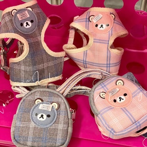 Super Cute Puppies and Petite Dogs Harness/Leash - Adjustable Dog Harness - Cat Harness - Kitten Harness - Pet Supplies - Pet Collars