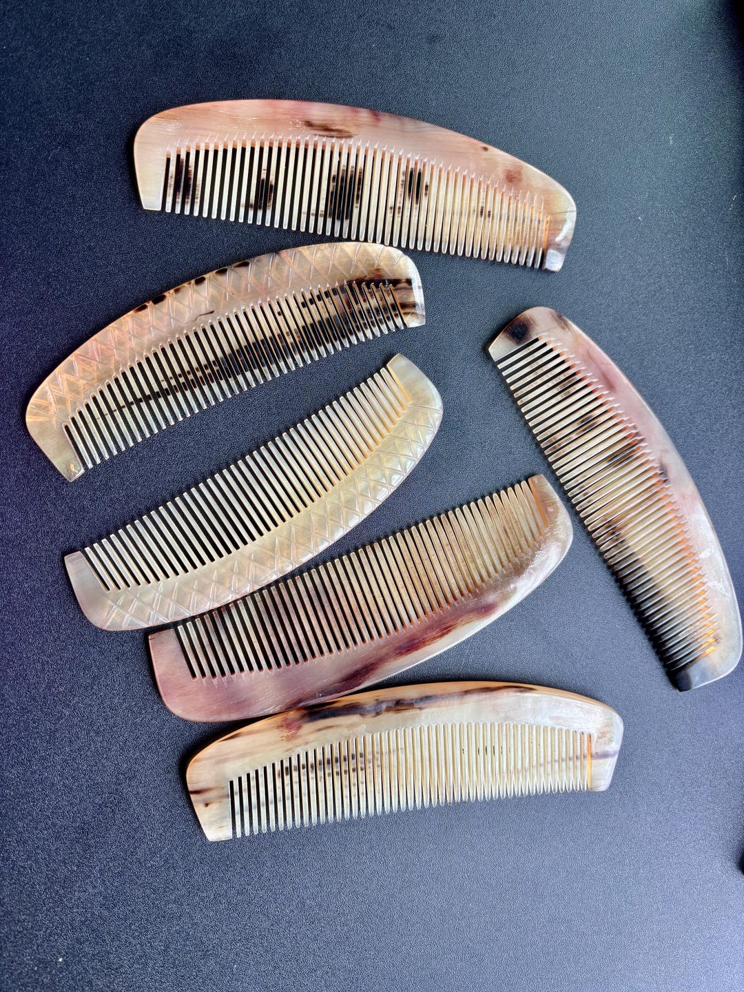 Natural Sheep Horn Comb 17-17.50 Cm | Handmade Anti Static Hair Comb ...