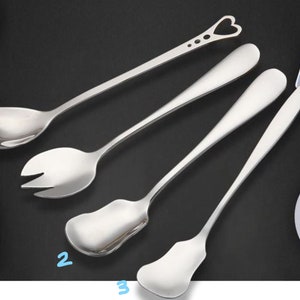 Mode-Set von 3 PC Floral Teelöffel, Kaffeelöffel, Eislöffel, Dessertlöffel, kreativer Stil, Besteck-Set, perfektes Geschenk Weihnachten