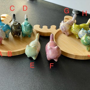 RARE FIND -  Lacquer Painted Sandlewood Cat - Ornament - Collection - Holiday Gift - Unique