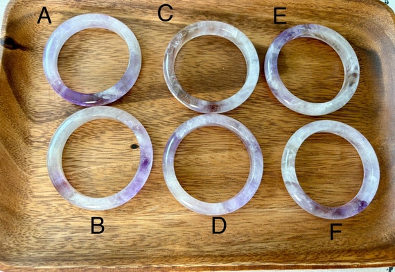 Stunning Natural Bolivia Ametrine  Bangle - 57 mm to 59 mm - Unique - Healing Crystal- Genstome - Gift for Her - Natural