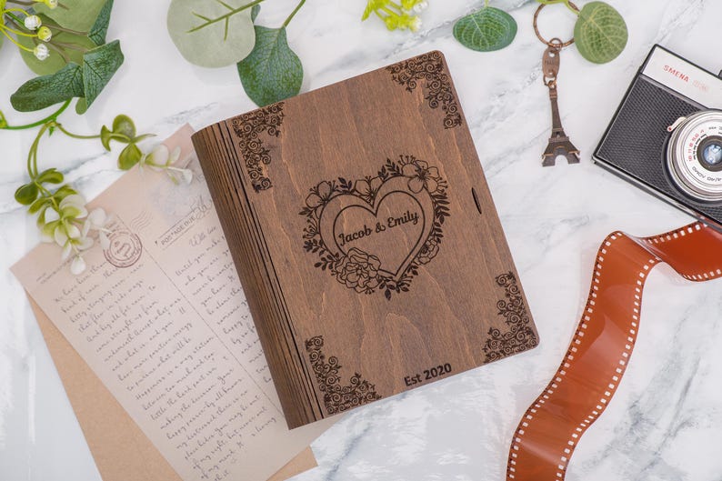 Personalized wooden gift memory box. This box is suitable for any occasion: birthday, anniversary, wedding or other feast.