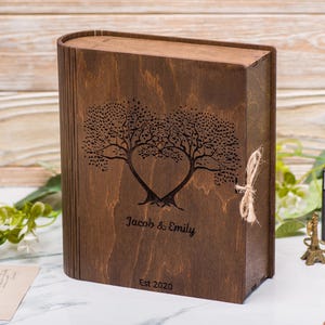 Memory Wooden Box for Couples, Personalized gifts, Engagement Wedding Gift, 5th Anniversary Gift, Keepsake Box