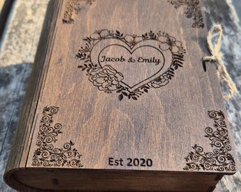 Personalisierte Hochzeits-Erinnerungsbox: Verlobungsgeschenk, Erinnerungsbox aus Holz mit Gravur, Geschenke zum 5-jährigen Jubiläum