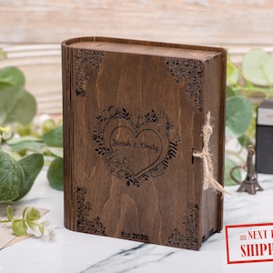 Personalized Engraved Wooden Keepsake Box: Wedding Memory Capsule