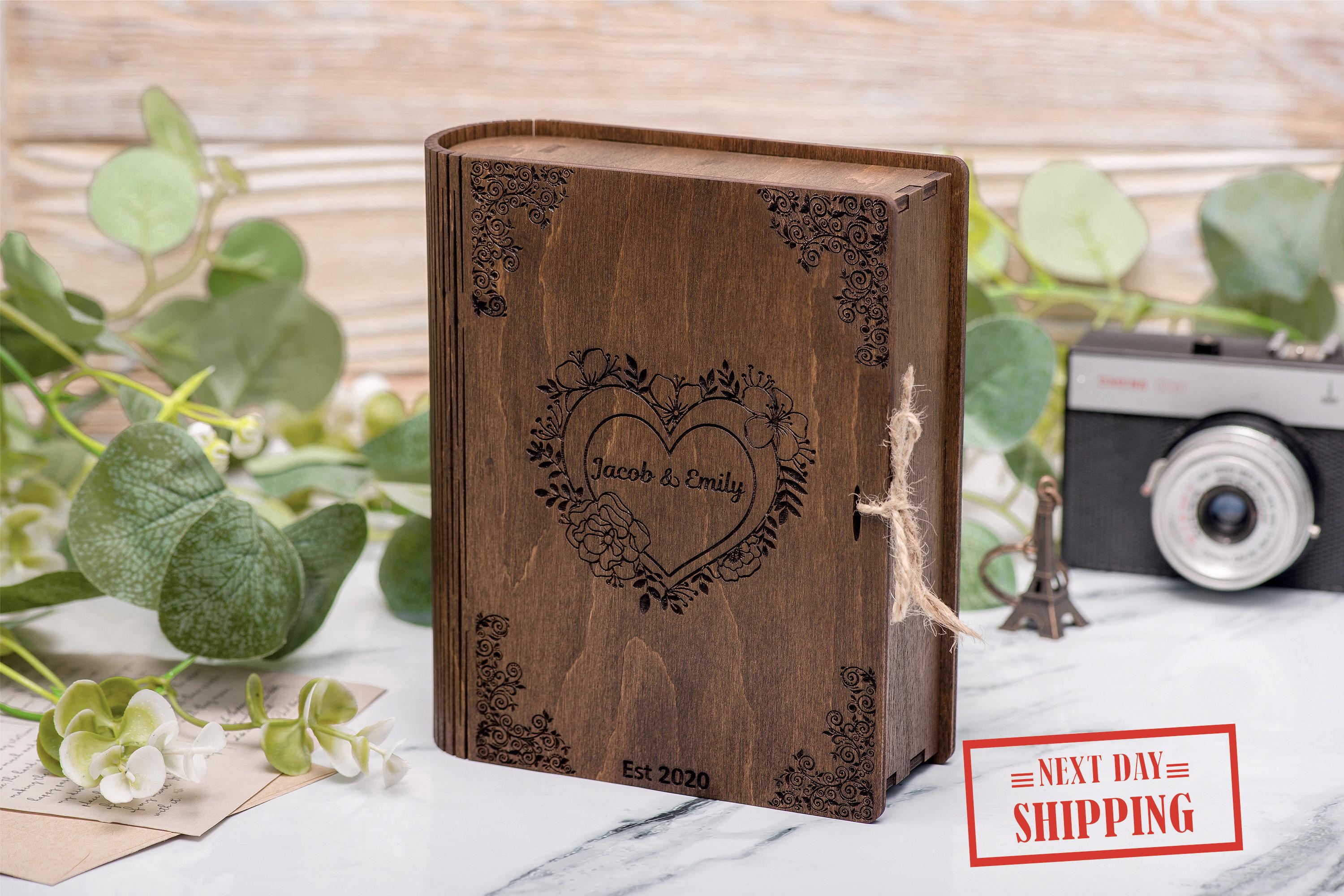 Personalized Engraved Wooden Keepsake Box, Wedding Memory Gift Box, 5th ...