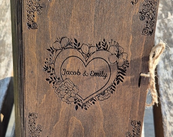 Regalo di fidanzamento: scatola dei ricordi di nozze personalizzata, scatola dei ricordi in legno incisa, regali per il quinto anniversario