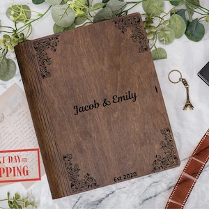 Handcrafted Personalized Wooden Memory Box – Special Anniversary and Engagement Gifts, Memory Book Box, Wedding Keepsake Box