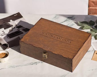 Personalized Keepsake Wooden Box: Engraved Memory Box