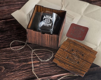 Engraved D&D Whiskey Glass with Gift Box: Dungeon Master Gift