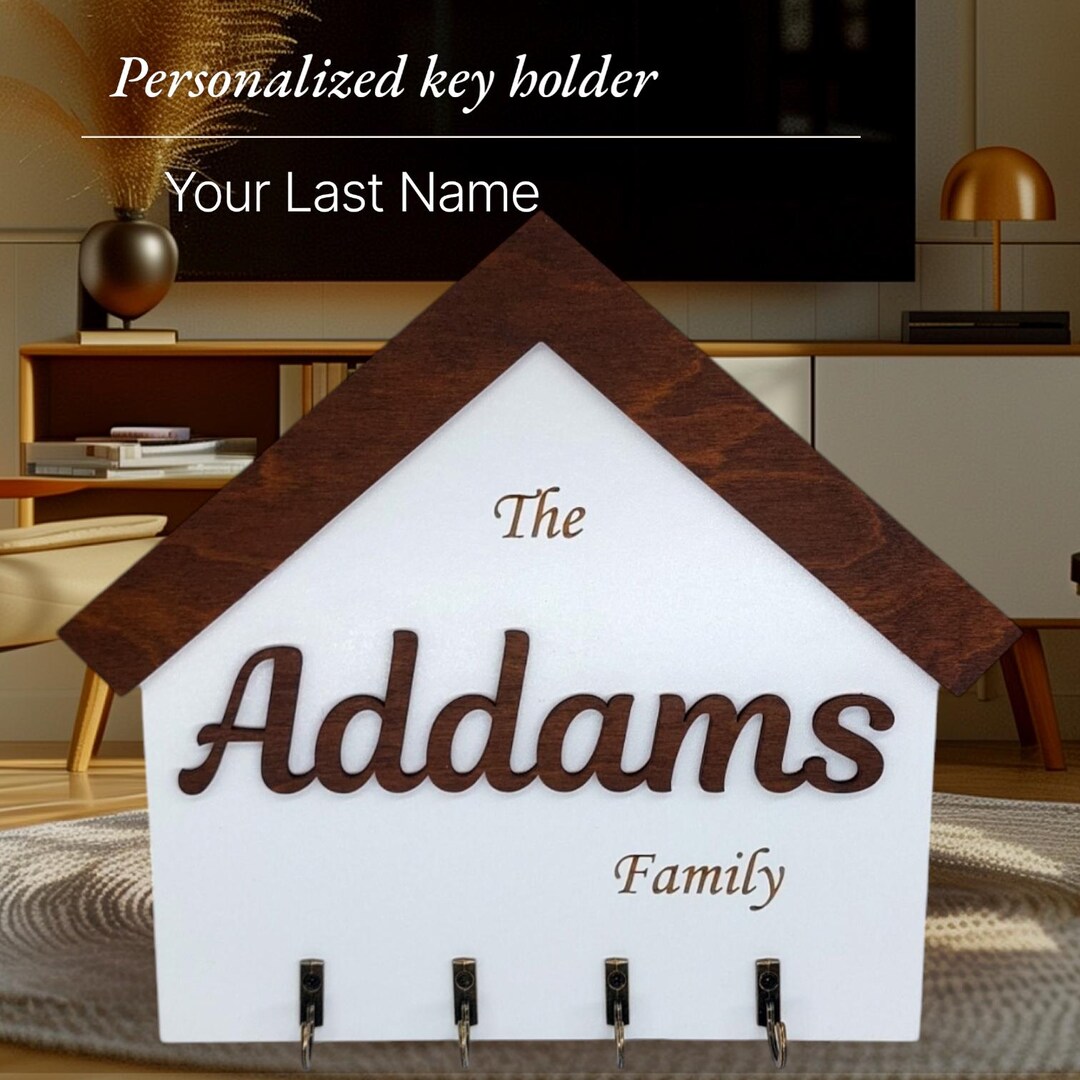 Personalized Family Name Key Holder, Housewarming Gift - Etsy