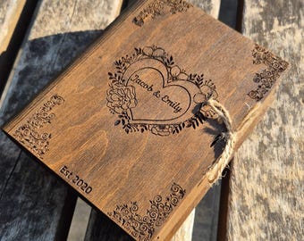Couple's Memory Box, Personalised Box for Couple With Carved Heart