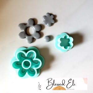FLOWER OUTLINE/ Flower Donut - Polymer Clay Cutters - BlessedEliClay