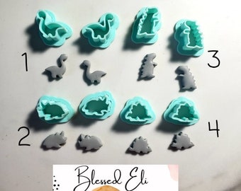 Dinosaur Variety Polymer clay cutters- Brachiosaurus, Triceratops, Tyrannosaurus, Stegosaurus