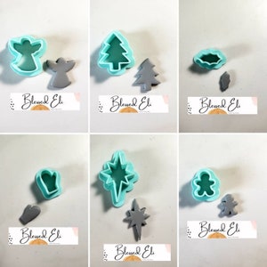 CHRISTMAS VARIETY 1- Polymer Clay Cutters, Angel, Gloves, Christmas Tree, Christmas Star, Gingerbread, Holly Leaf
