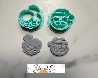 Weihnachten Nikolaus und Frau Weihnachtsmann - Ausstechformen aus Polymer Clay