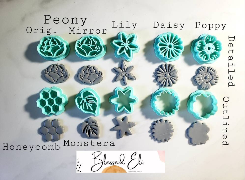 FLOWER PART2- Peony, Daisy, Lily, Poppy, Monstera, Honeycomb polymer …