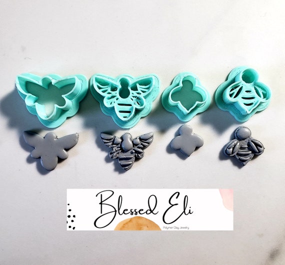 BEES- Queen Bee, Baby Bee Polymer Clay Cutter