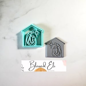Krippe Szene-Polymer Clay Cutter/Stempel Jesus in der Krippe