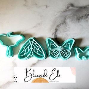 BUGS - Luna Moth - Detailed Moth - Moth outline - Moth Left and Right - Butterfly Detailed - Butterfly outline Polymer clay cutter