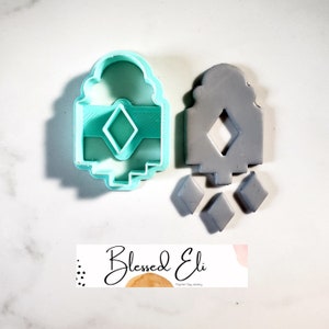 SCALLOPED WINDOW- Polymer Clay Cutter- window arch with inner, window arch solid