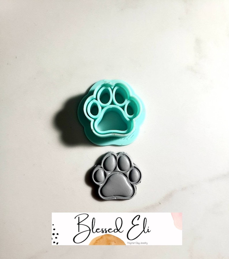 Paw Print Polymer Clay Cutter dog paw cat paw cutter/stamp Etsy