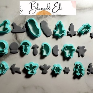 Christmas outlines- Polymer clay cutters