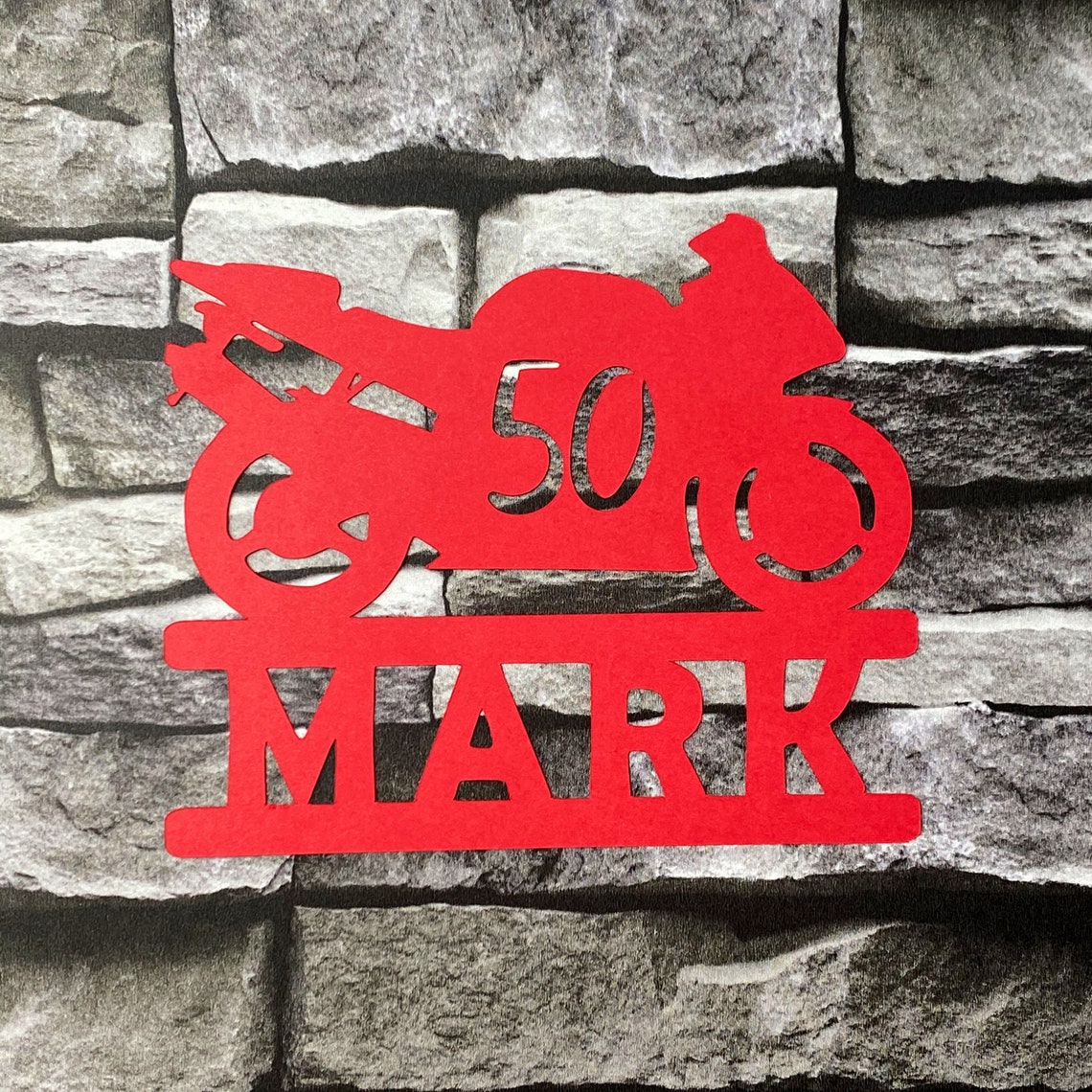 Personalised Motorbike Cake Topper Choice of Colours - Etsy