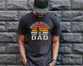 Worlds Greatest Dad SVG, Worlds Greatest Dad PNG, Fathers Day SVG, Vintage Sunset, Cricut Cut File, Digital Download