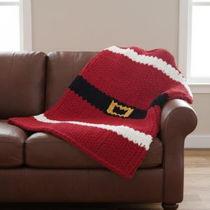 Modello per coperta di Babbo Natale lavorata a mano/pdf digitale