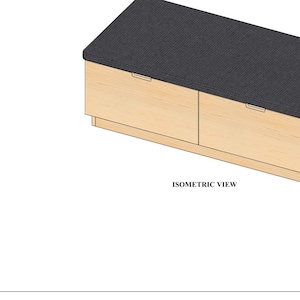 Plans de rangement de la banquette