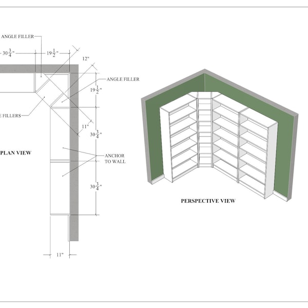 Corner Bookcase Plans