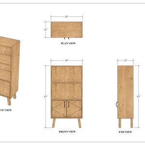 Mid-Century Bookcase Plans