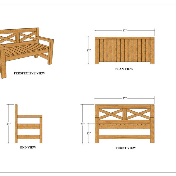 Kids Farmhouse Bench Plans