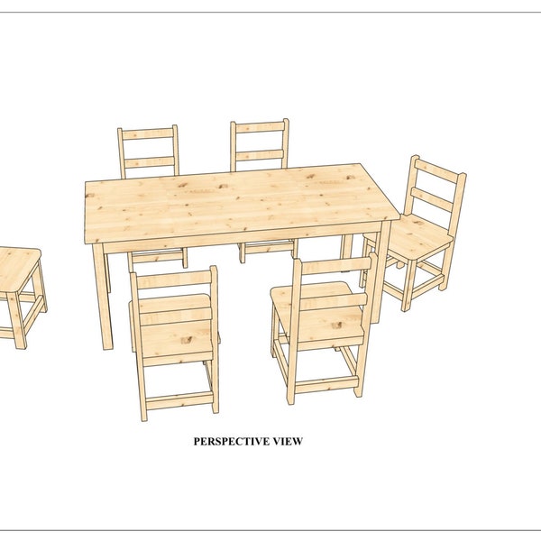 Kids Classroom Table & Chairs Plans