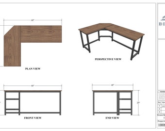 DIY L Shaped Desk Step by Step Instruction Plans - Etsy