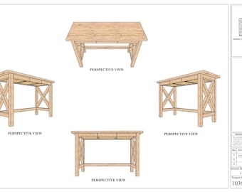 Farmhouse Stand-Up Work Desk Plans