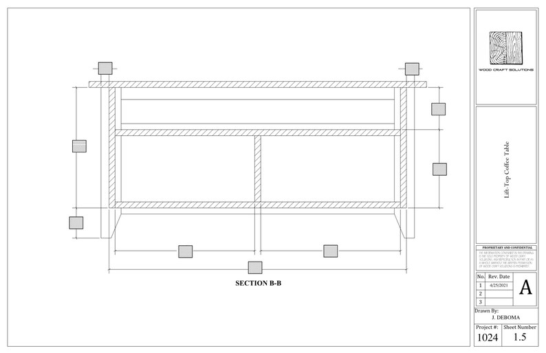 Lift Top Coffee Table Plans Etsy