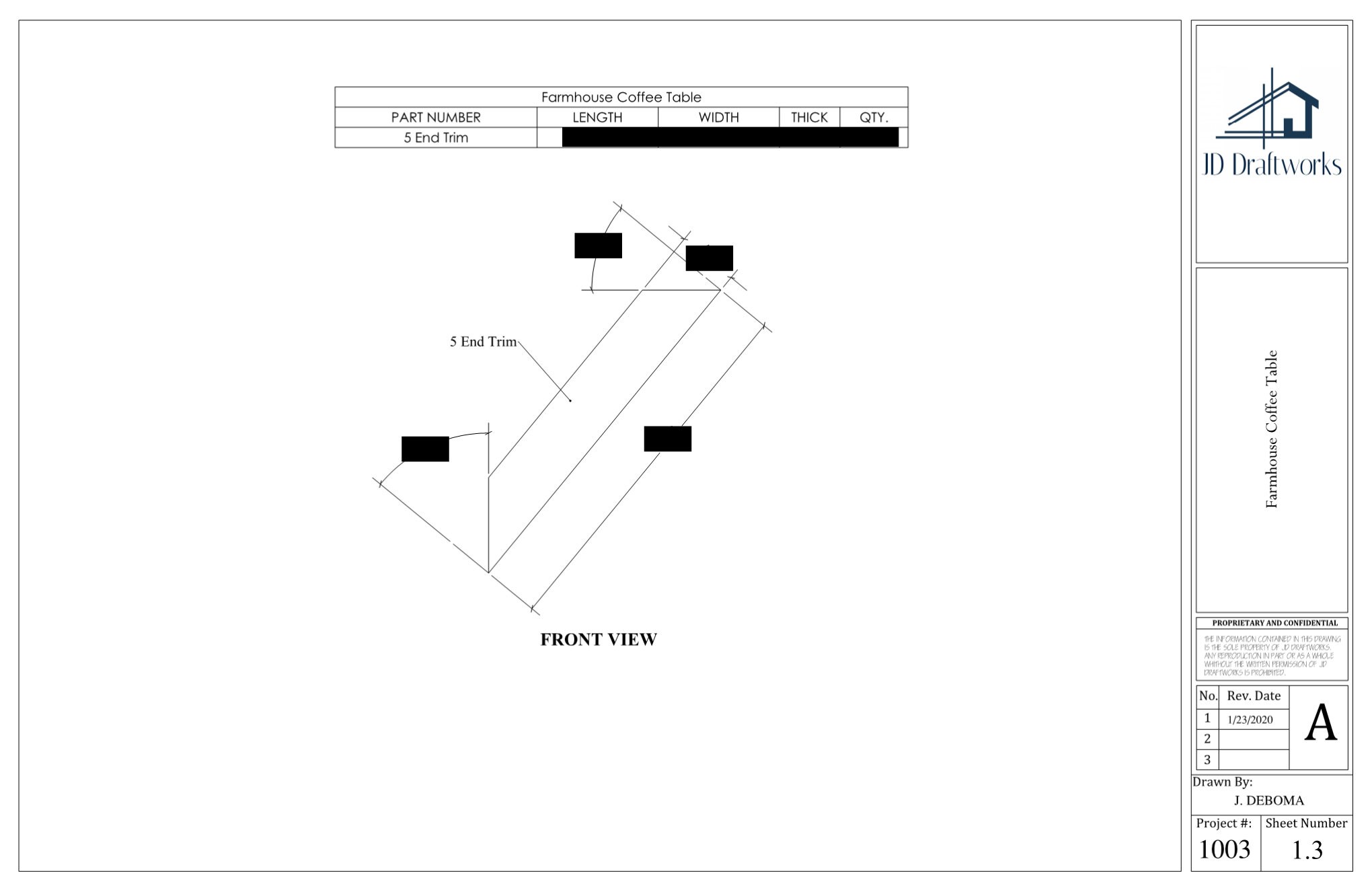 Farmhouse Coffee Table Plans Etsy UK