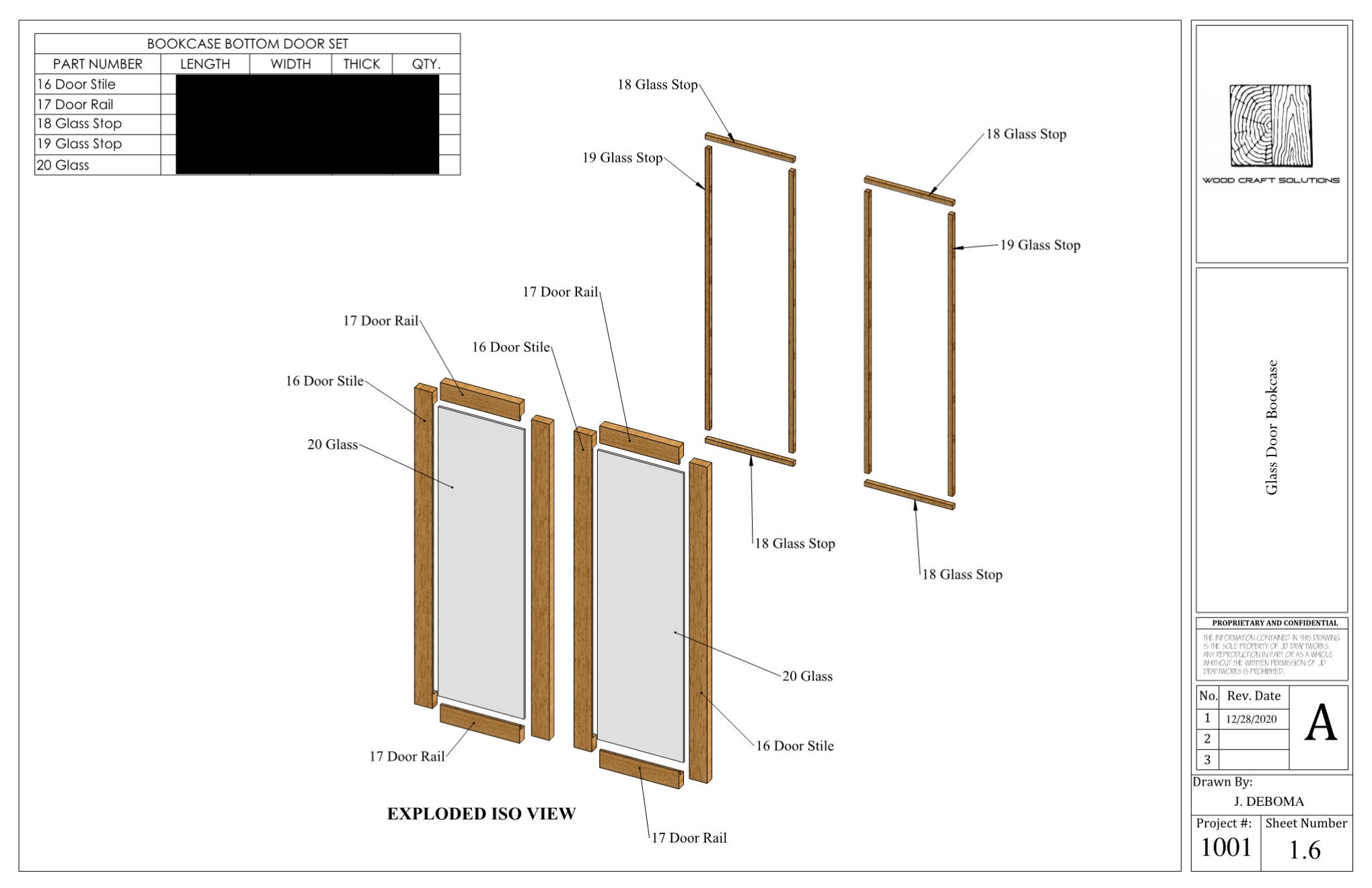 Glass Door Bookcase Plans Etsy Canada