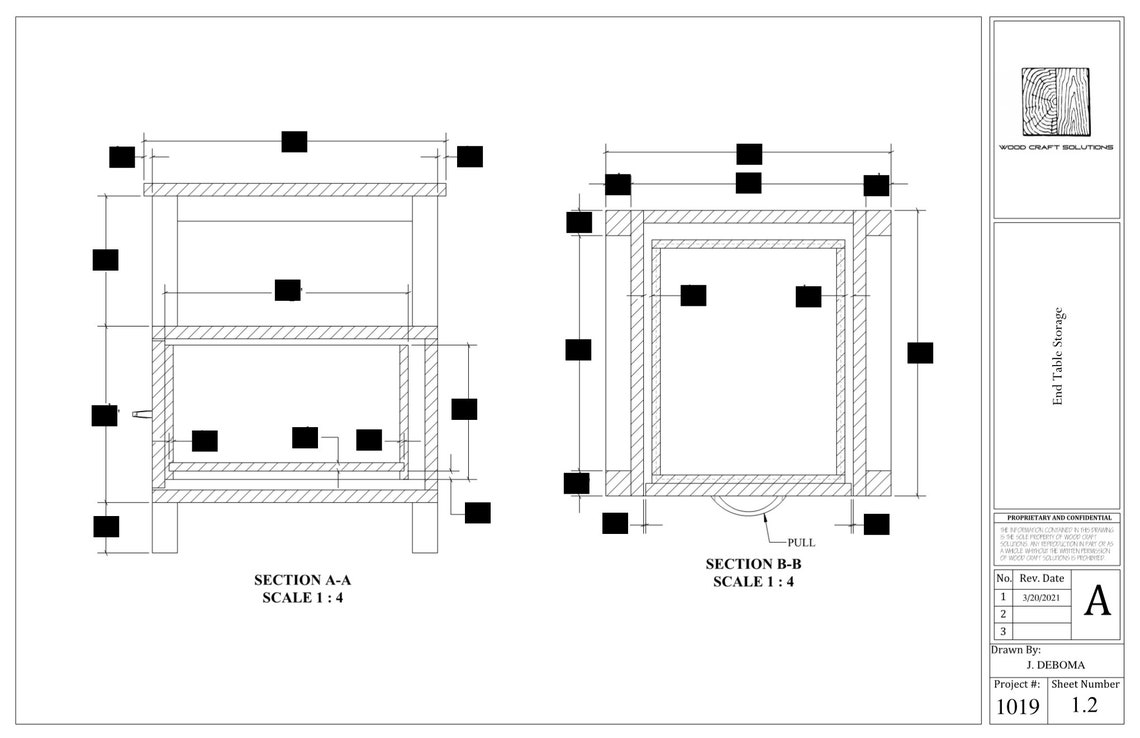 End Table Storage Plans Etsy