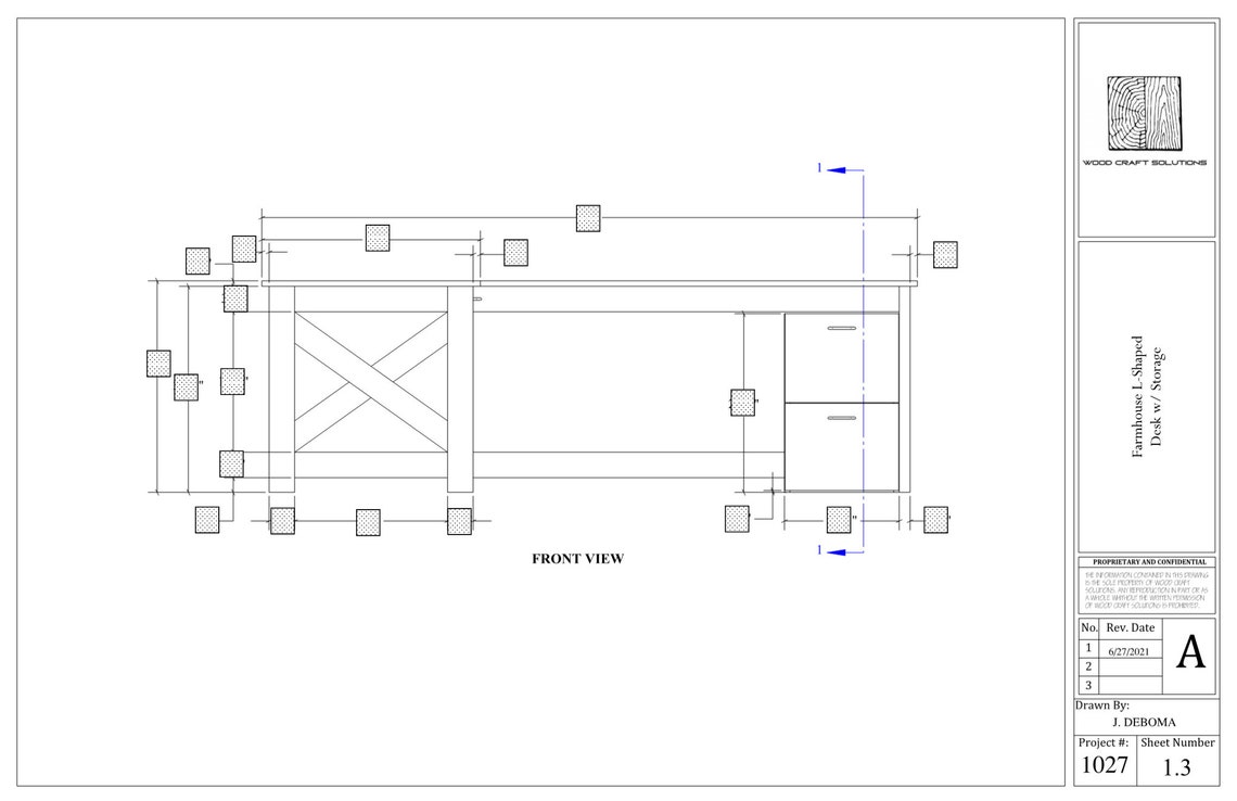 Farmhouse Lshaped Desk Storage Plans Etsy