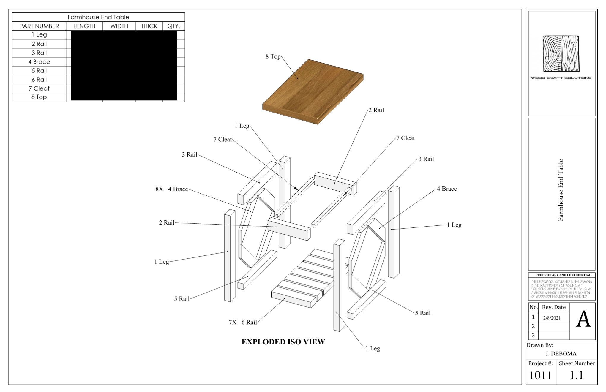 Farmhouse End Table Plans Etsy