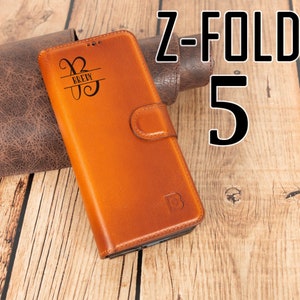 Custodia a portafoglio personalizzata in pelle pieno fiore per Samsung Z Fold 5, custodia personalizzata per Z Fold 5 con porta carte di credito e RFID